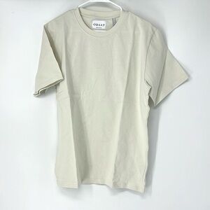 ODAAT NWOT Men's Cream T-Shirt large Short Sleeve